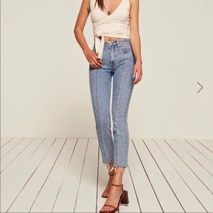 Reformation seamed ankle skinny jeans 25